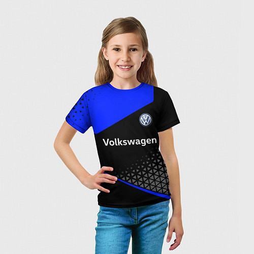 Детская футболка Фольцваген - blue uniform / 3D-принт – фото 5