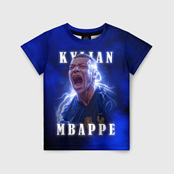 Футболка детская Килиан Мбаппе сборная Франции, цвет: 3D-принт
