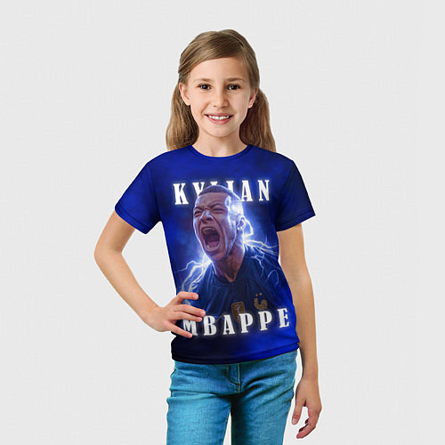 Детская футболка Килиан Мбаппе сборная Франции / 3D-принт – фото 5