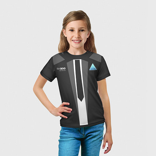 Детская футболка Detroit: Become classy human / 3D-принт – фото 5