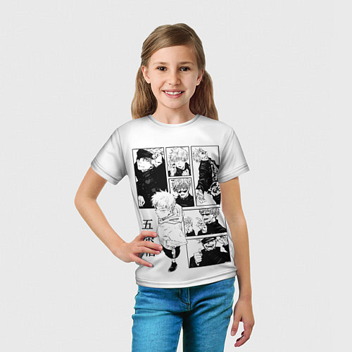 Детская футболка Разный Годжо - Магическая битва / 3D-принт – фото 5