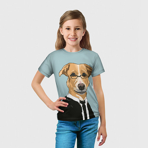 Детская футболка Офисный пёсик Eva / 3D-принт – фото 5