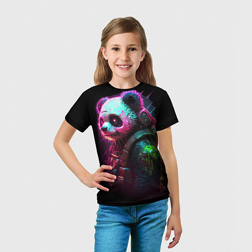 Детская футболка Cyberpunk panda / 3D-принт – фото 5