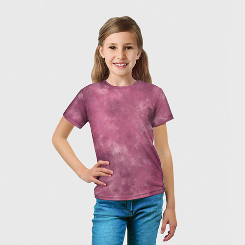 Детская футболка Текстура родонита / 3D-принт – фото 5