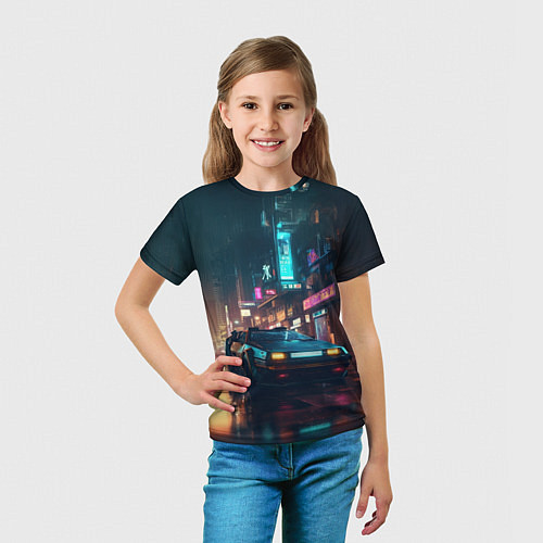 Детская футболка Пейзаж в стиле Бегущий по лезвию / 3D-принт – фото 5