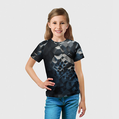 Детская футболка Каменная текстура / 3D-принт – фото 5
