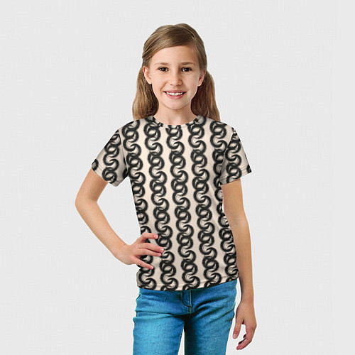 Детская футболка Абтракция Геометрический узор в этническом стиле / 3D-принт – фото 5