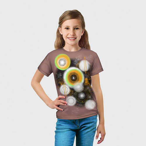 Детская футболка Космическая дымка звёзд / 3D-принт – фото 5
