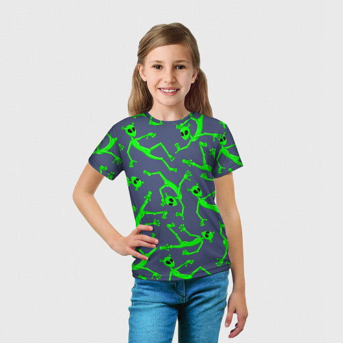 Детская футболка Инопланетяне паттерн / 3D-принт – фото 5