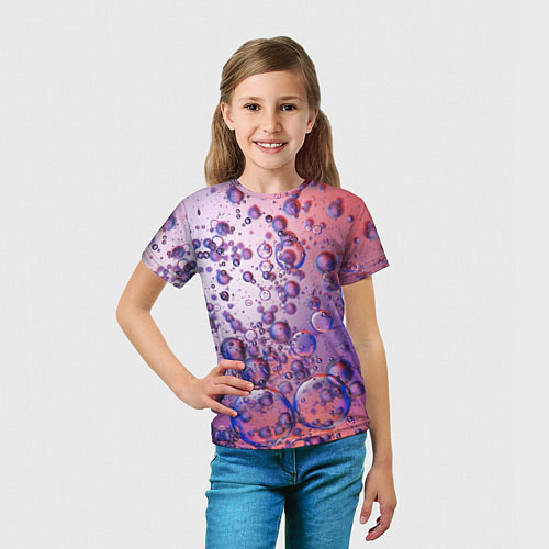 Детская футболка Пузыри в жидкости / 3D-принт – фото 5