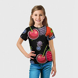 Футболка детская Плоды и ягоды, цвет: 3D-принт — фото 2