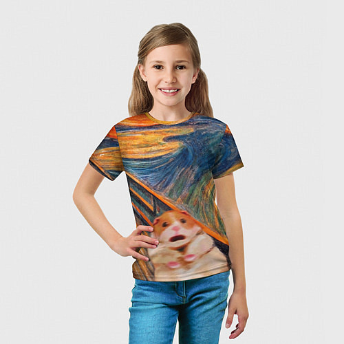 Детская футболка Крик хомяка / 3D-принт – фото 5