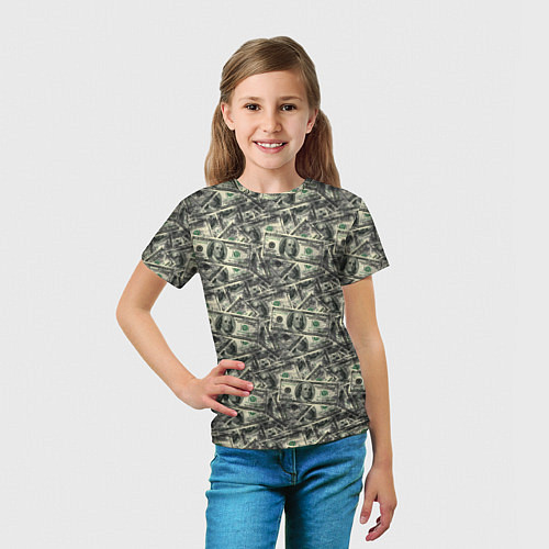 Детская футболка Американские доллары / 3D-принт – фото 5