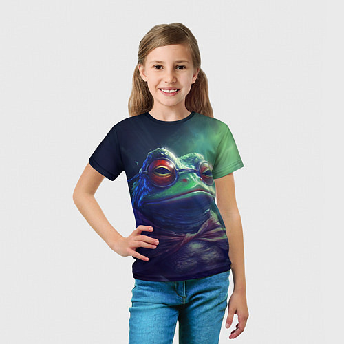 Детская футболка Пепе мем лягушка / 3D-принт – фото 5