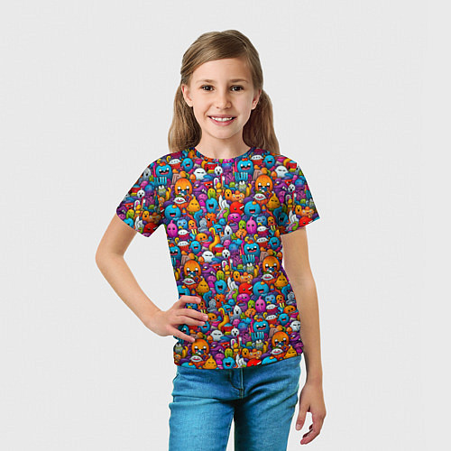 Детская футболка Маленькие монстрики / 3D-принт – фото 5