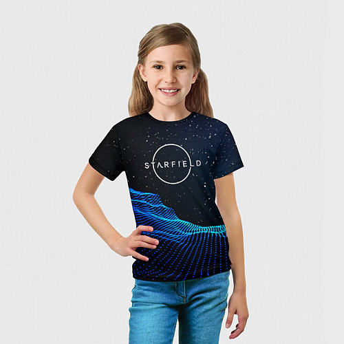 Детская футболка Space logo Starfield / 3D-принт – фото 5