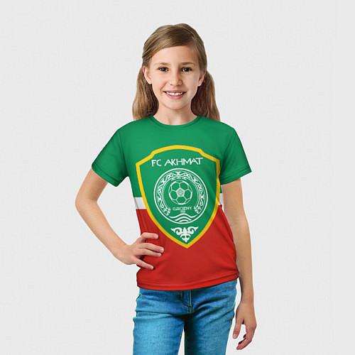 Детская футболка ФК Ахмат - Чеченская Республика / 3D-принт – фото 5