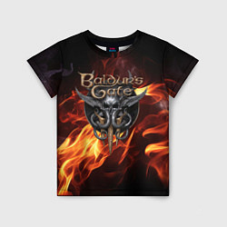 Футболка детская Baldurs Gate 3 fire, цвет: 3D-принт