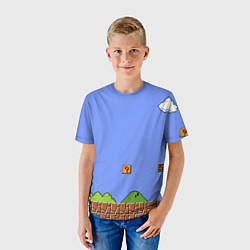 Футболка детская Первый уровень Марио, цвет: 3D-принт — фото 2