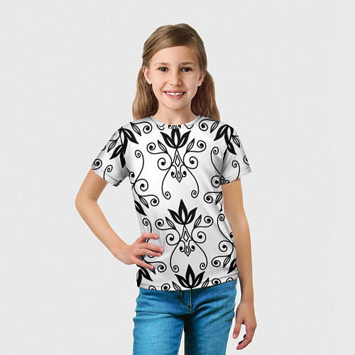 Детская футболка Royal Lily - pattern / 3D-принт – фото 5