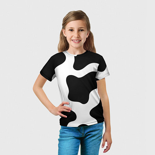 Детская футболка Кожа коровы / 3D-принт – фото 5