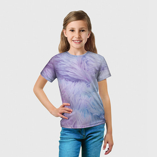 Детская футболка Розово-голубая шерсть / 3D-принт – фото 5