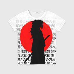 Футболка детская Ёриичи - клинок рассекающий демонов - силуэт, цвет: 3D-принт