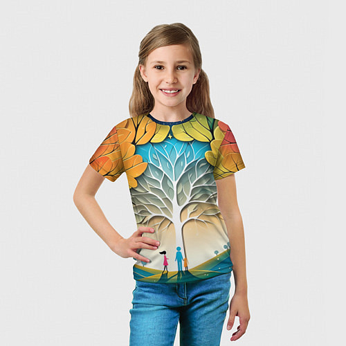 Детская футболка Семейное дерево - нейросеть / 3D-принт – фото 5