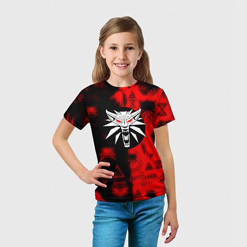 Детская футболка The Witcher pattern magic / 3D-принт – фото 5
