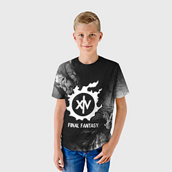Футболка детская Final Fantasy glitch на темном фоне, цвет: 3D-принт — фото 2