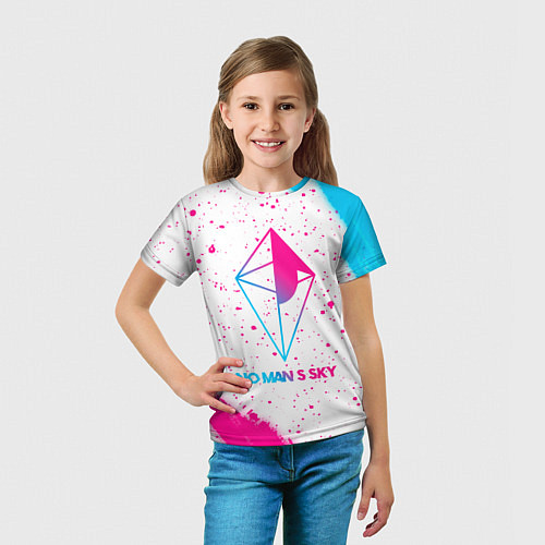 Детская футболка No Mans Sky neon gradient style / 3D-принт – фото 5