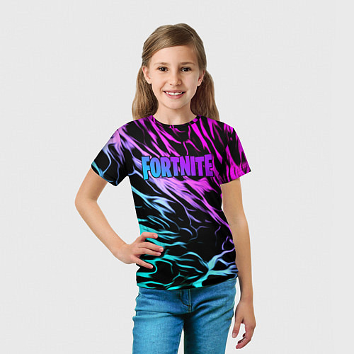Детская футболка Fortnite neon uniform / 3D-принт – фото 5