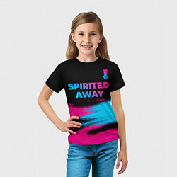 Футболка детская Spirited Away - neon gradient: символ сверху, цвет: 3D-принт — фото 2