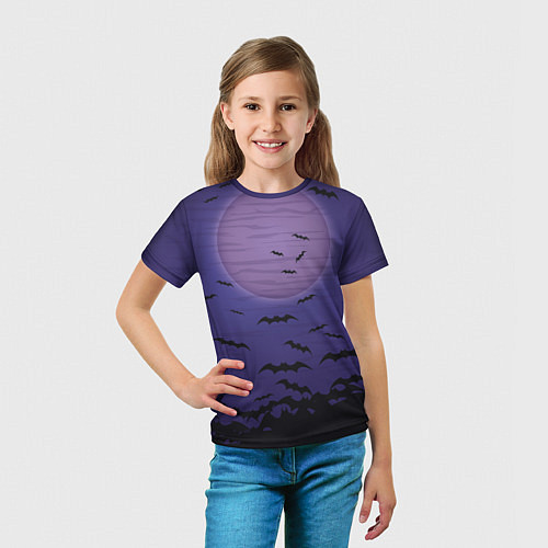 Детская футболка Летучие мыши шабаш / 3D-принт – фото 5