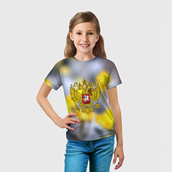 Футболка детская Русская земля герб, цвет: 3D-принт — фото 2