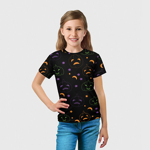 Детская футболка Тыквы яркие / 3D-принт – фото 5