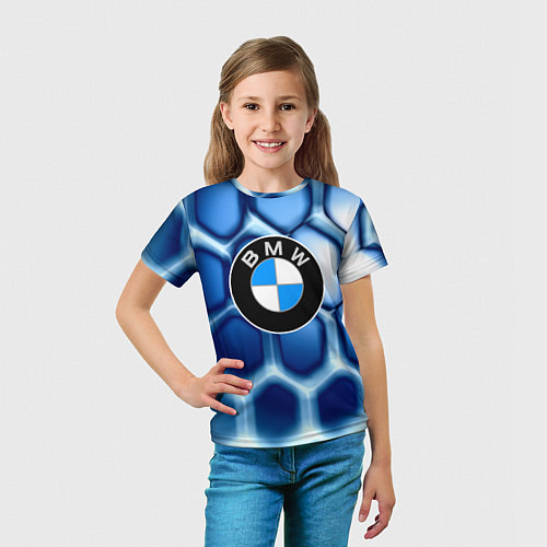 Детская футболка Bmw carbon sport auto brend / 3D-принт – фото 5