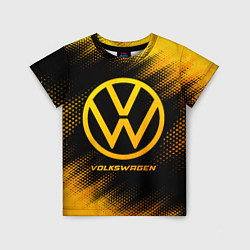 Футболка детская Volkswagen - gold gradient, цвет: 3D-принт