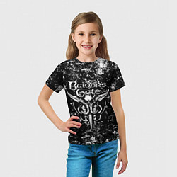 Футболка детская Baldurs gate 3 - black and white, цвет: 3D-принт — фото 2