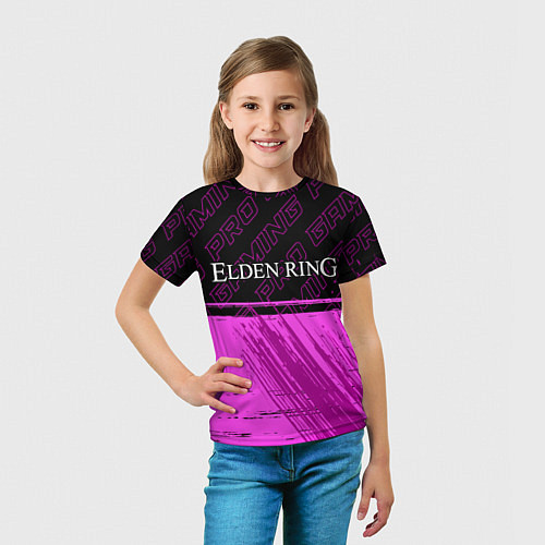 Детская футболка Elden Ring pro gaming: символ сверху / 3D-принт – фото 5