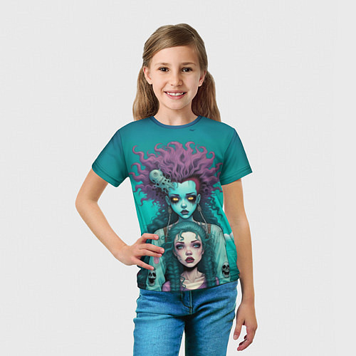 Детская футболка Призрак и девушка в лодке / 3D-принт – фото 5