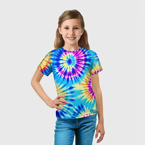 Детская футболка Красочная композиция - тай-дай / 3D-принт – фото 5
