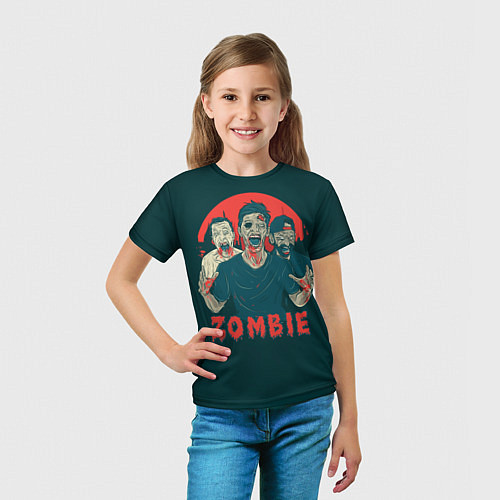 Детская футболка Zombie - день мертвеца / 3D-принт – фото 5
