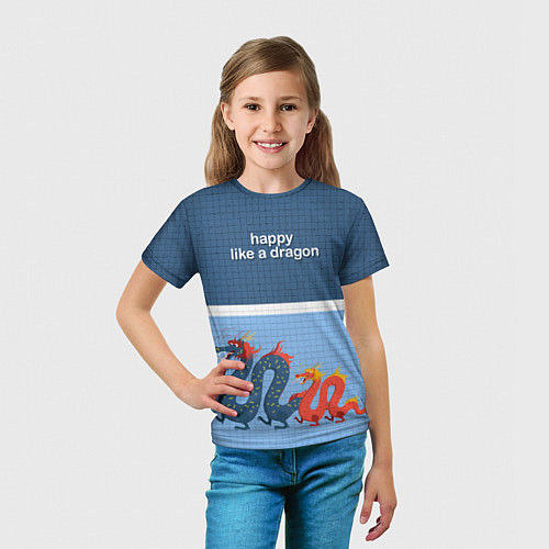 Детская футболка Счастливые драконы / 3D-принт – фото 5