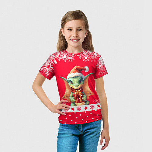 Детская футболка Дракон с подарком - 2024 / 3D-принт – фото 5