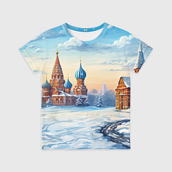 Футболка детская Российская зима, цвет: 3D-принт