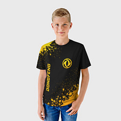 Футболка детская Dongfeng - gold gradient вертикально, цвет: 3D-принт — фото 2