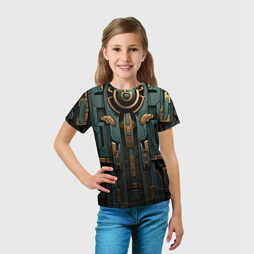 Детская футболка Абстрактный узор в египетском стиле / 3D-принт – фото 5