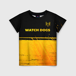 Футболка детская Watch Dogs - gold gradient посередине, цвет: 3D-принт
