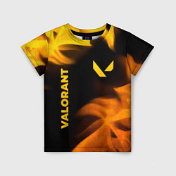 Футболка детская Valorant - gold gradient вертикально, цвет: 3D-принт